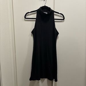 Reformation Women’s Medium Black Ribbed Sleeveless Dress
